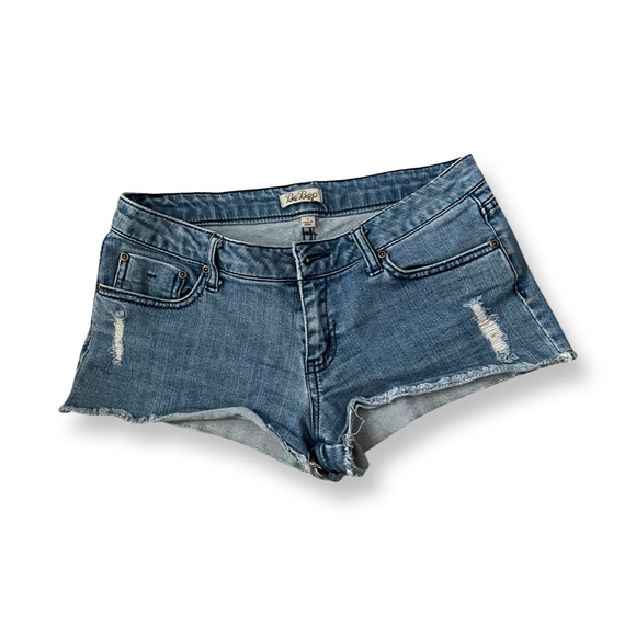 be bop Pants - Be Bop Fringe Blue Denim Shorts Size 7